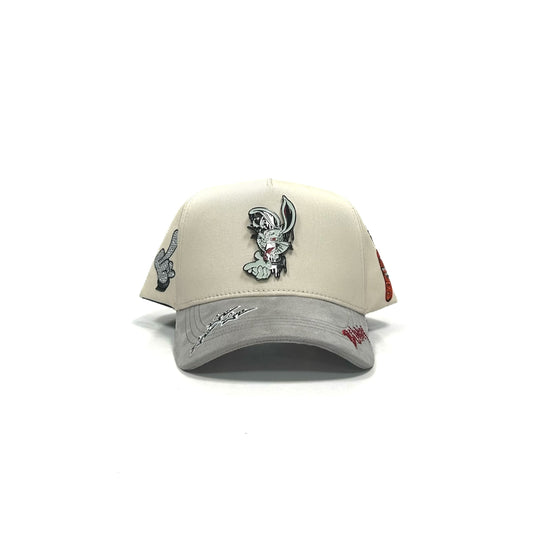 Gorra Bad Bunny beige gray