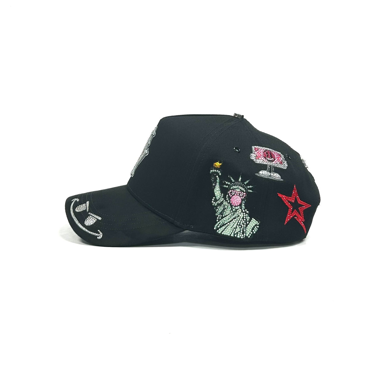 Gorra NY patches black