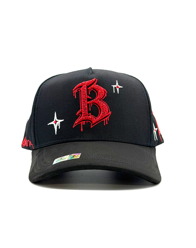 Gorra Boston black red