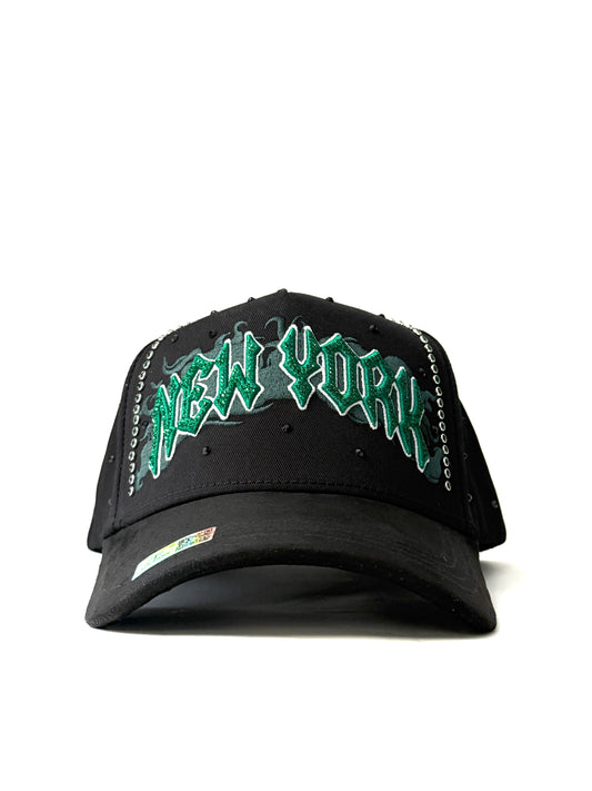 Gorra NY skull crystals