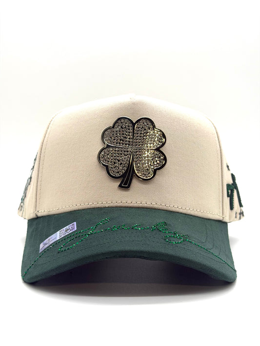 Gorra Trébol beige green