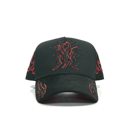 Gorra NY flame crystals