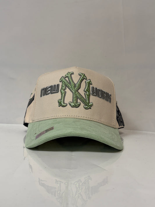 Gorra NY Cristals beige/green