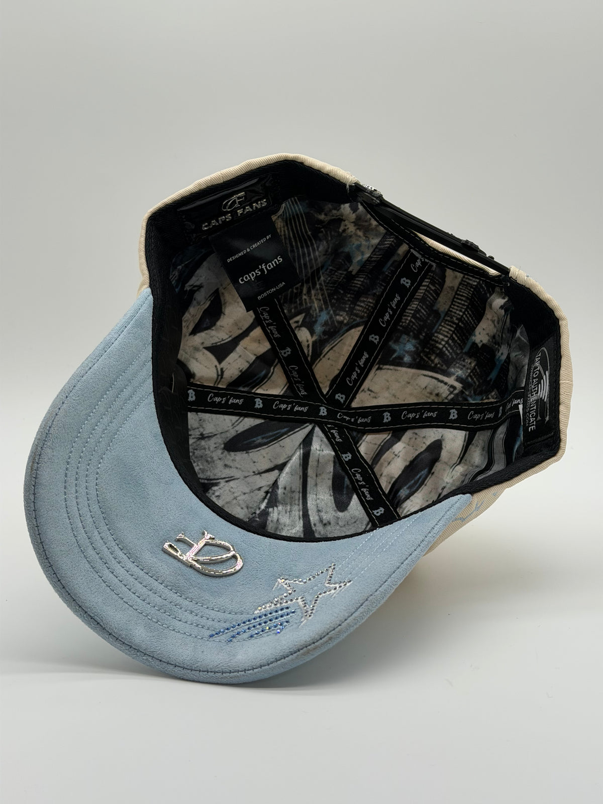 Gorra Boston city beige blue 2