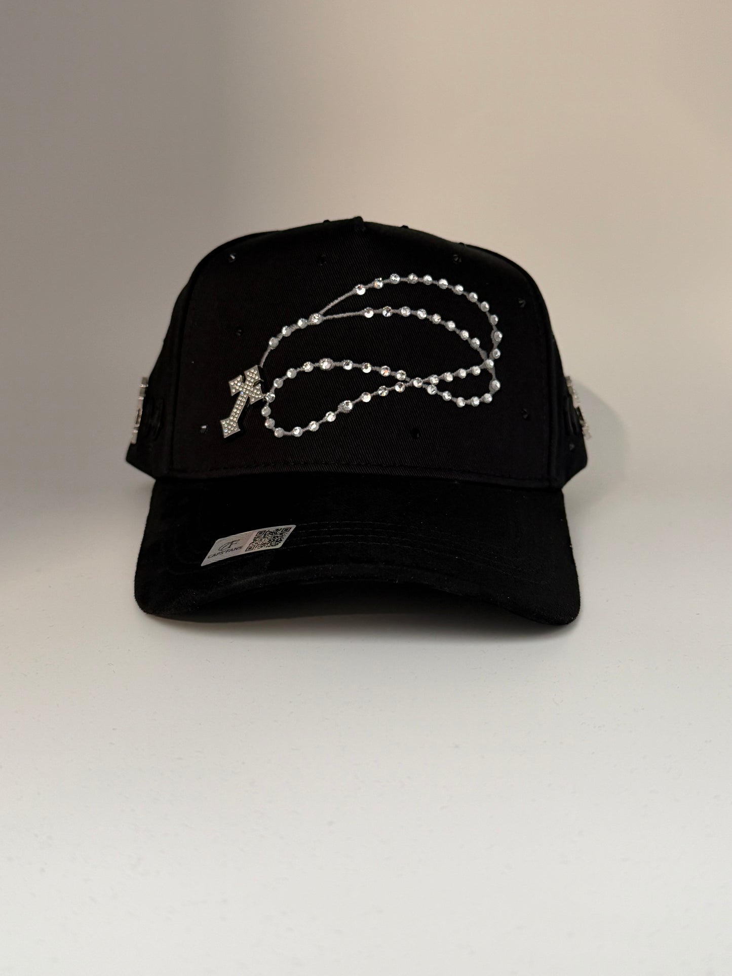 Gorra rosario negra / silver