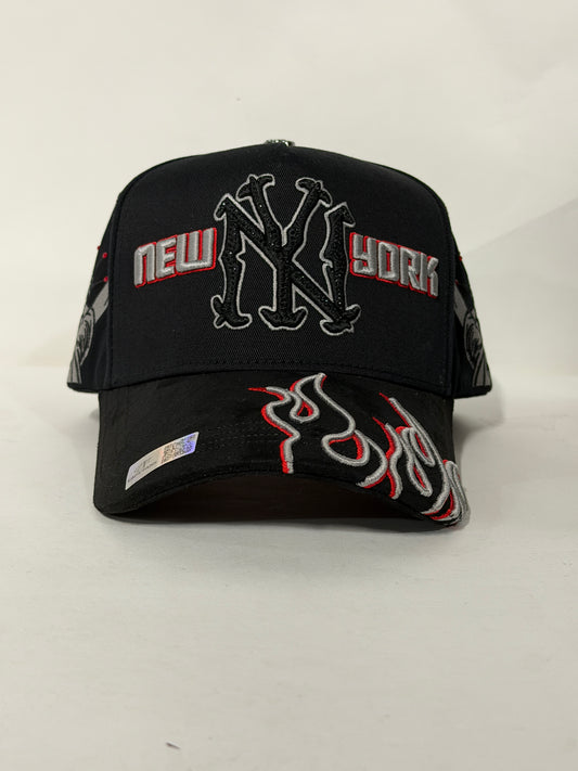 Gorra ny crystals flame red