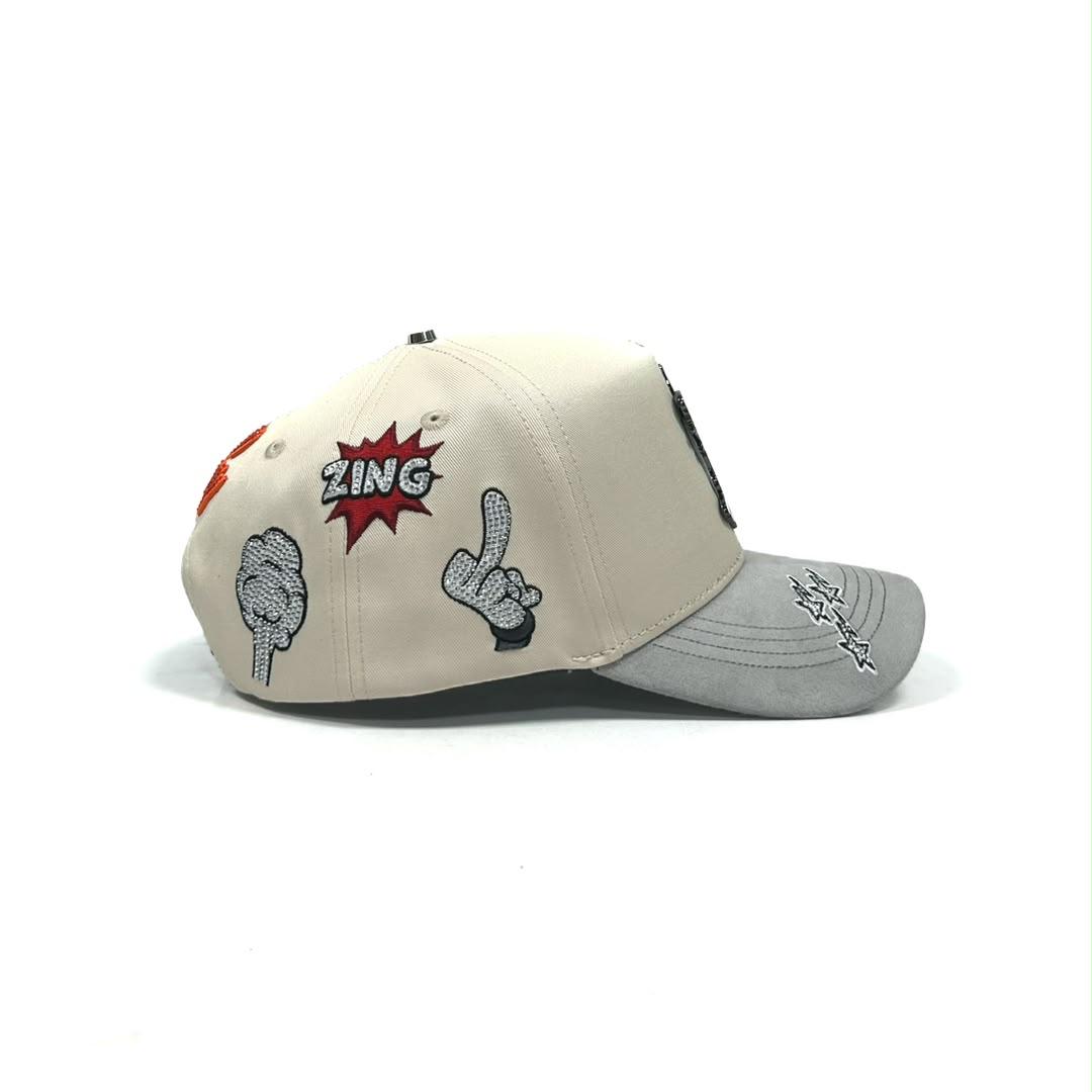 Gorra Bad Bunny beige gray