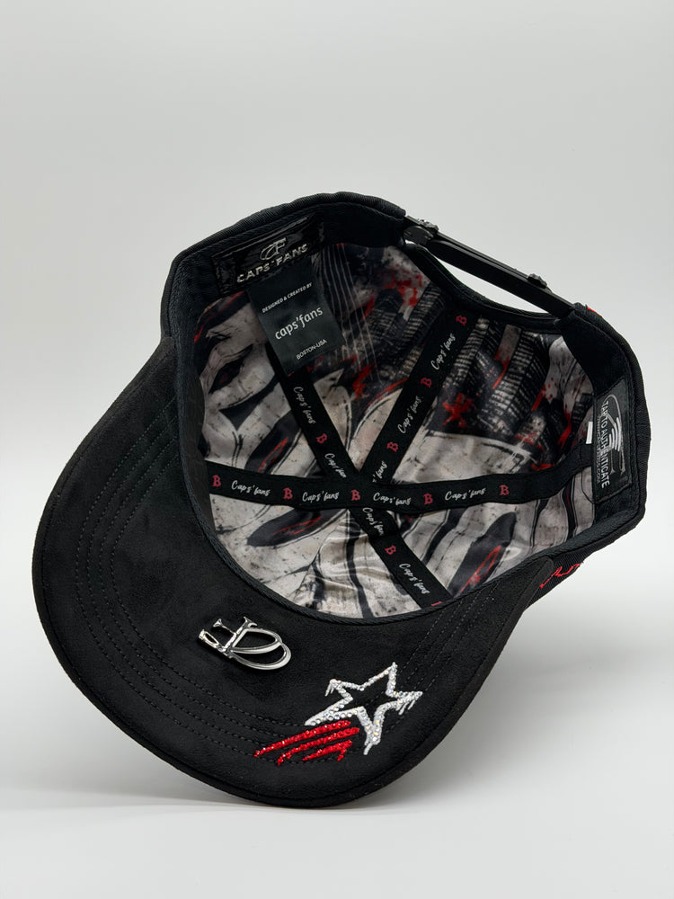 Gorra Boston black red
